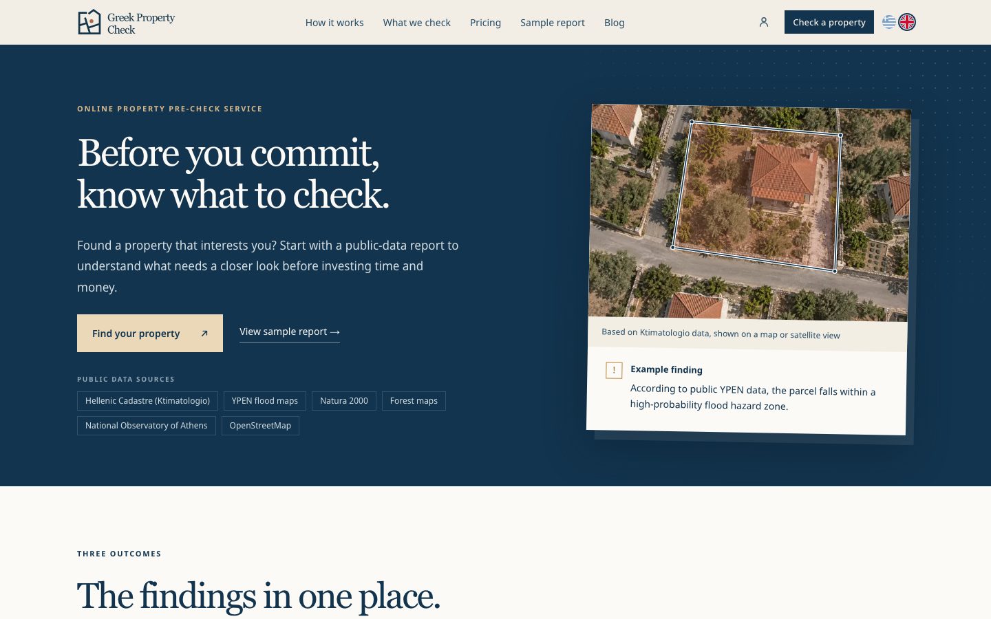 Greek Property Check website